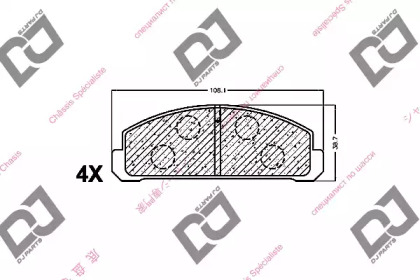 Комплект тормозных колодок DJ PARTS BP1264